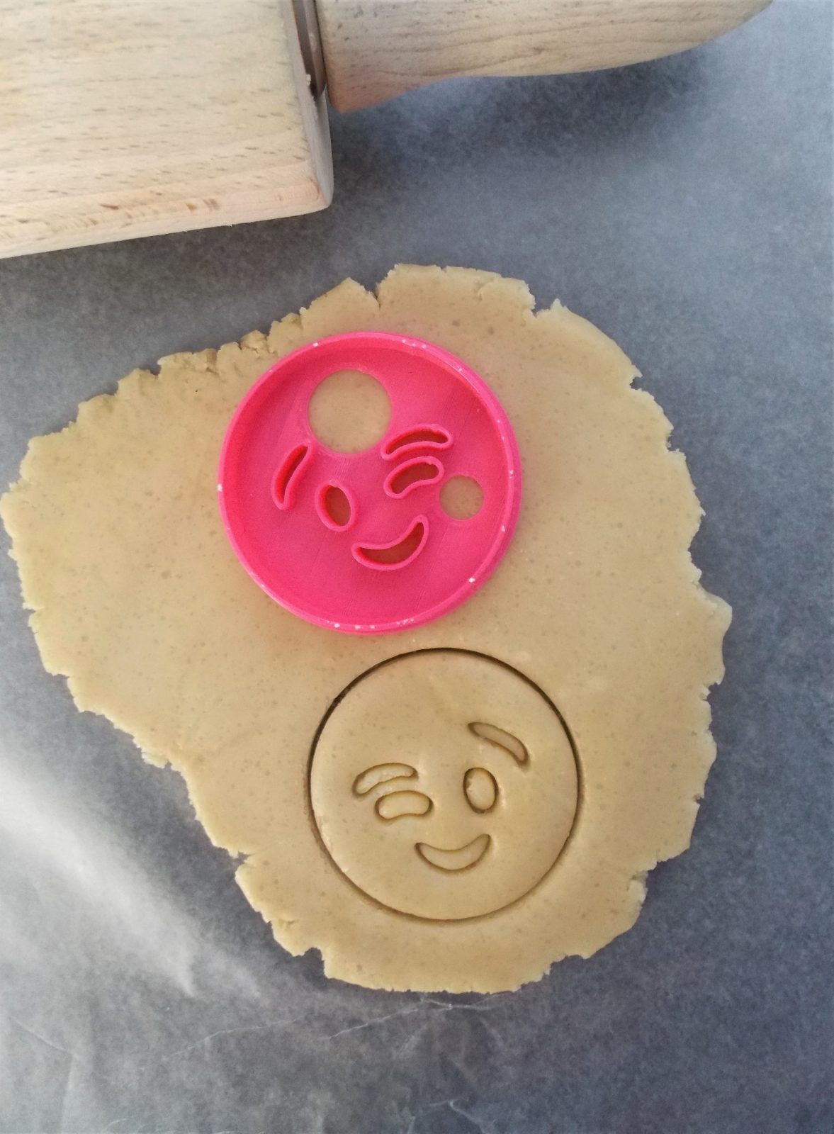 Mini Wink Emoji Two Part Cookie Cutter