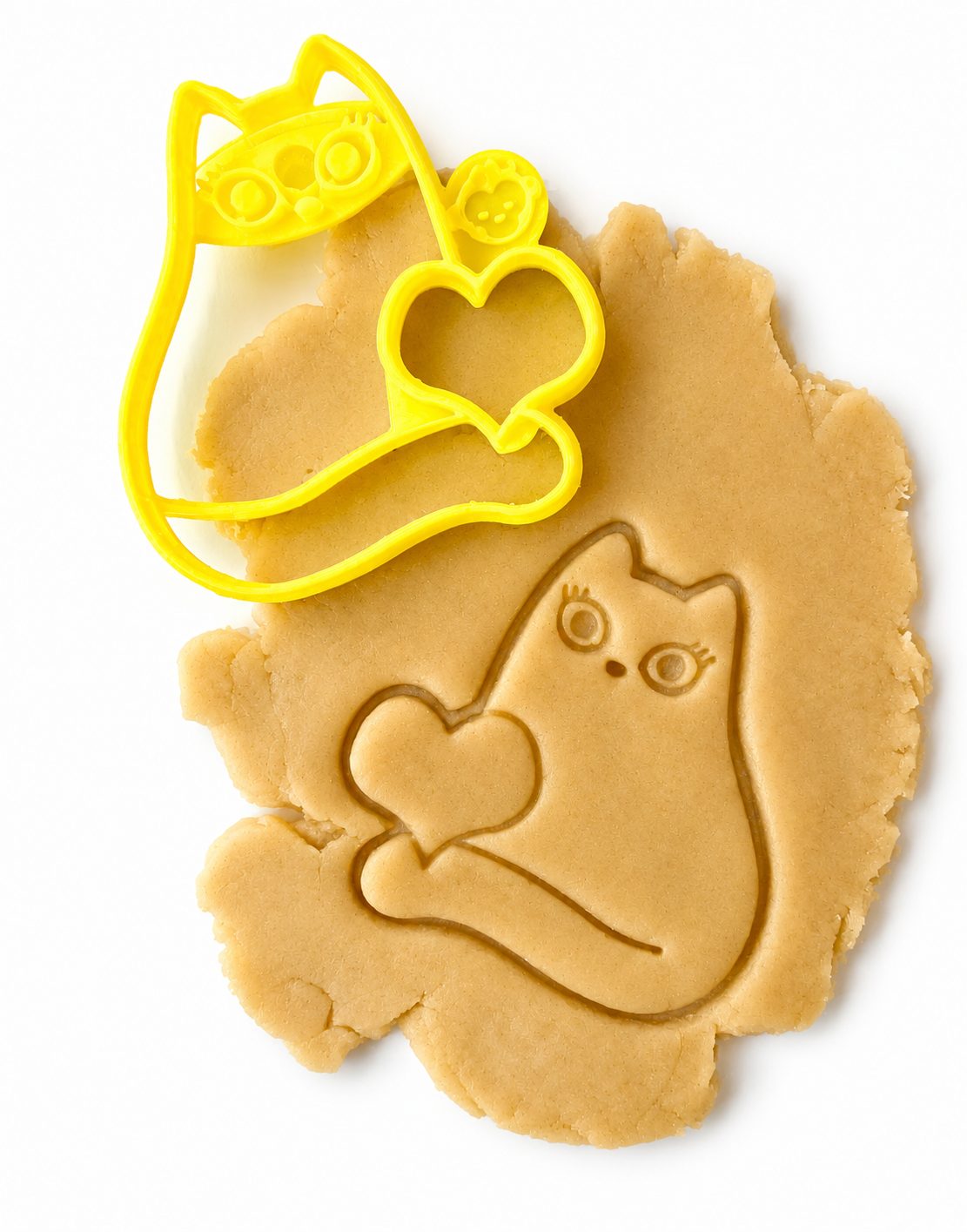 Cat With Heart Cookie Cutter