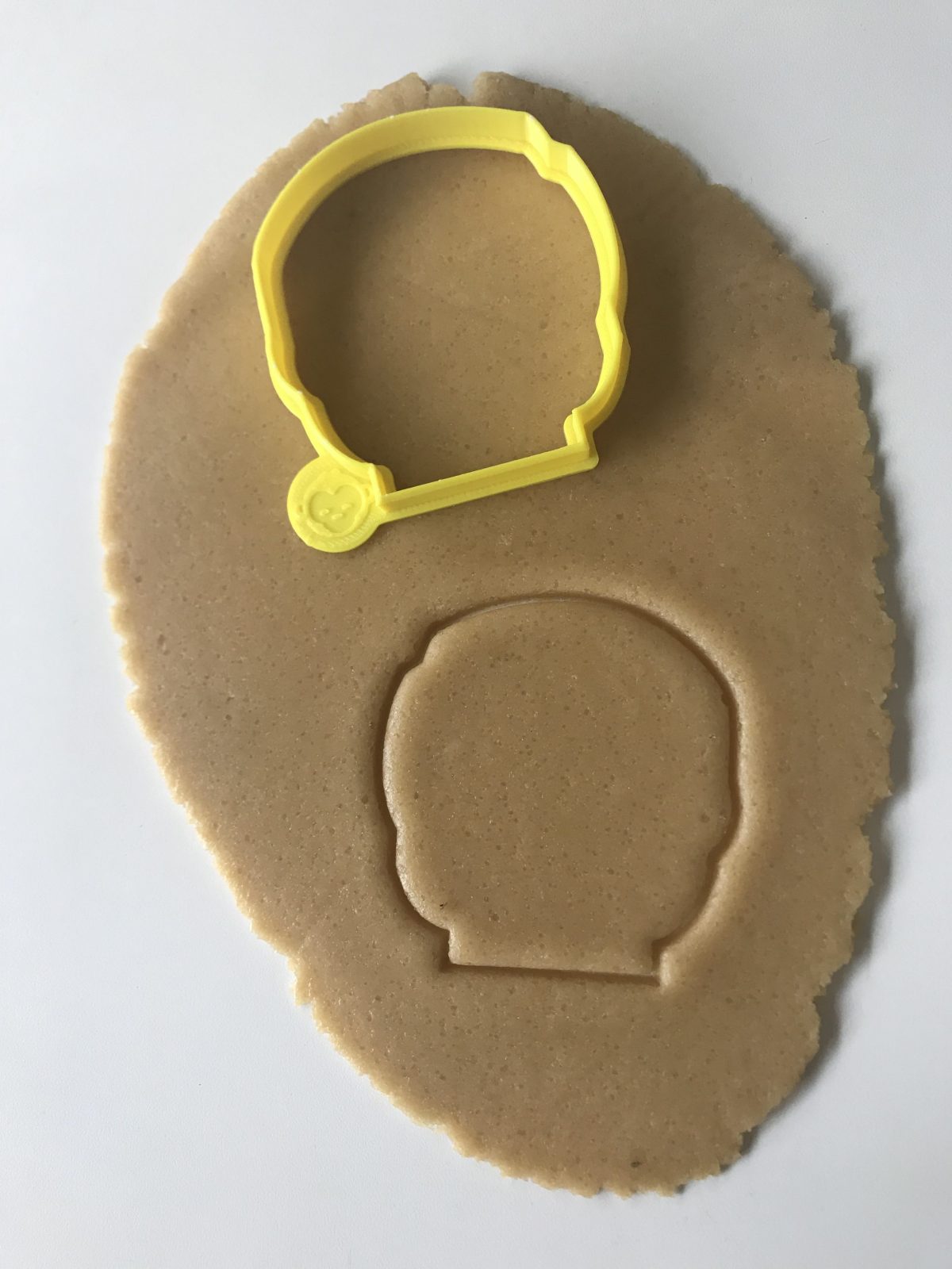 Block Head With Hair Cookie Cutter