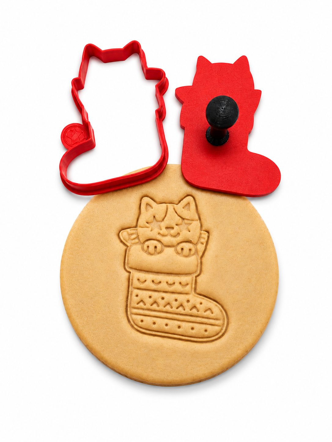 Cat In Stocking Cookie Cutter