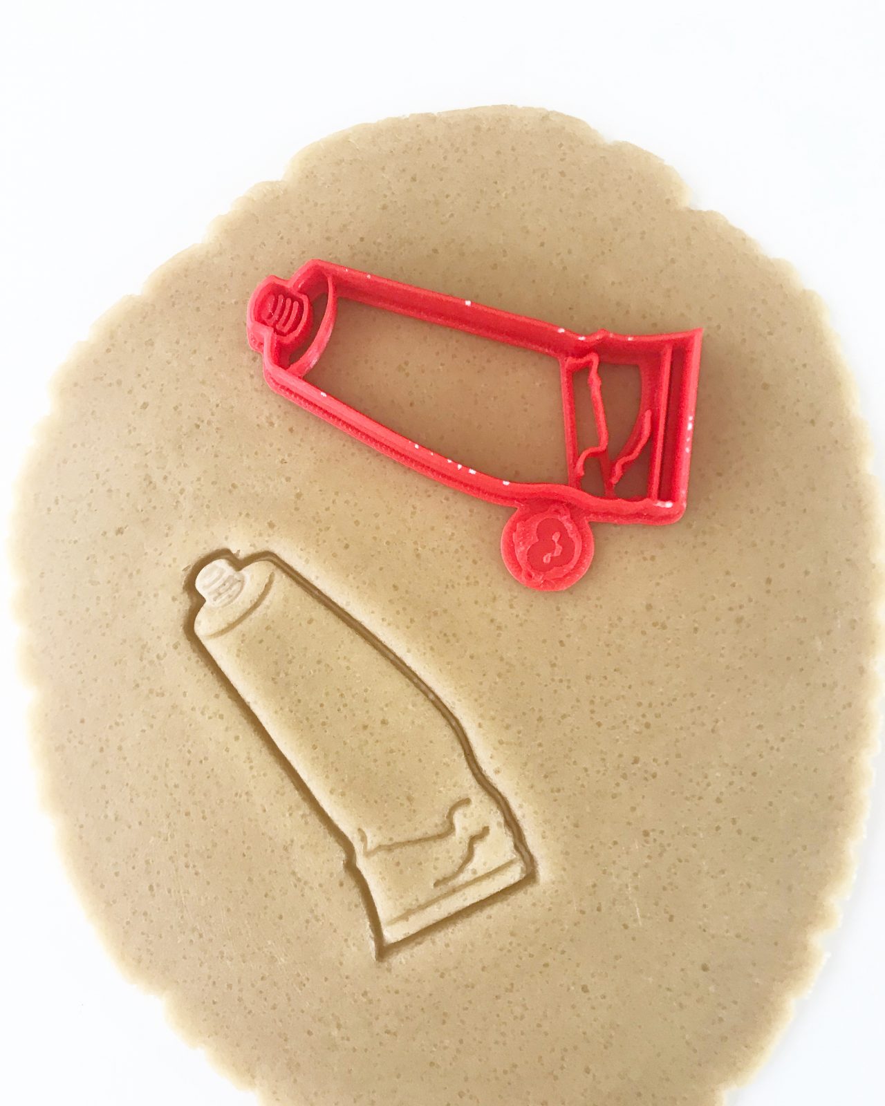 Crinkled Paint Tube Cookie Cutter