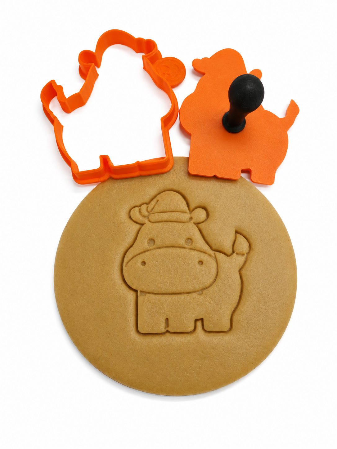 Christmas Hippo Cookie Cutter