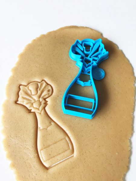 Popping Champagne Bottle Cookie Cutter