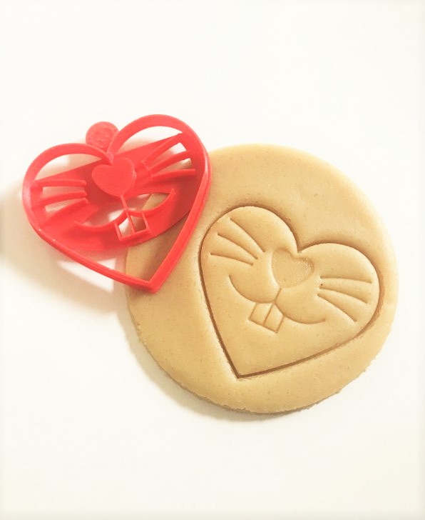 bunny heart, easter cookie cutter