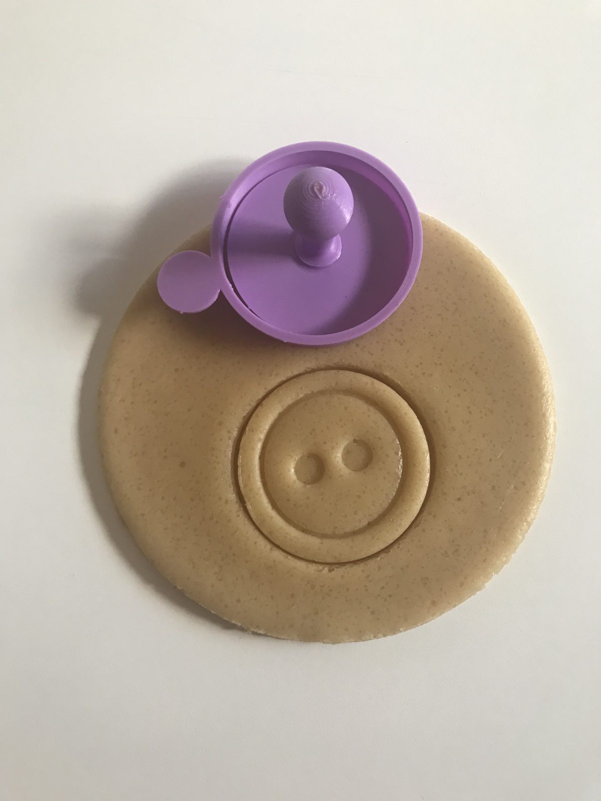 Button 2 Hole Mini Cookie Cutter
