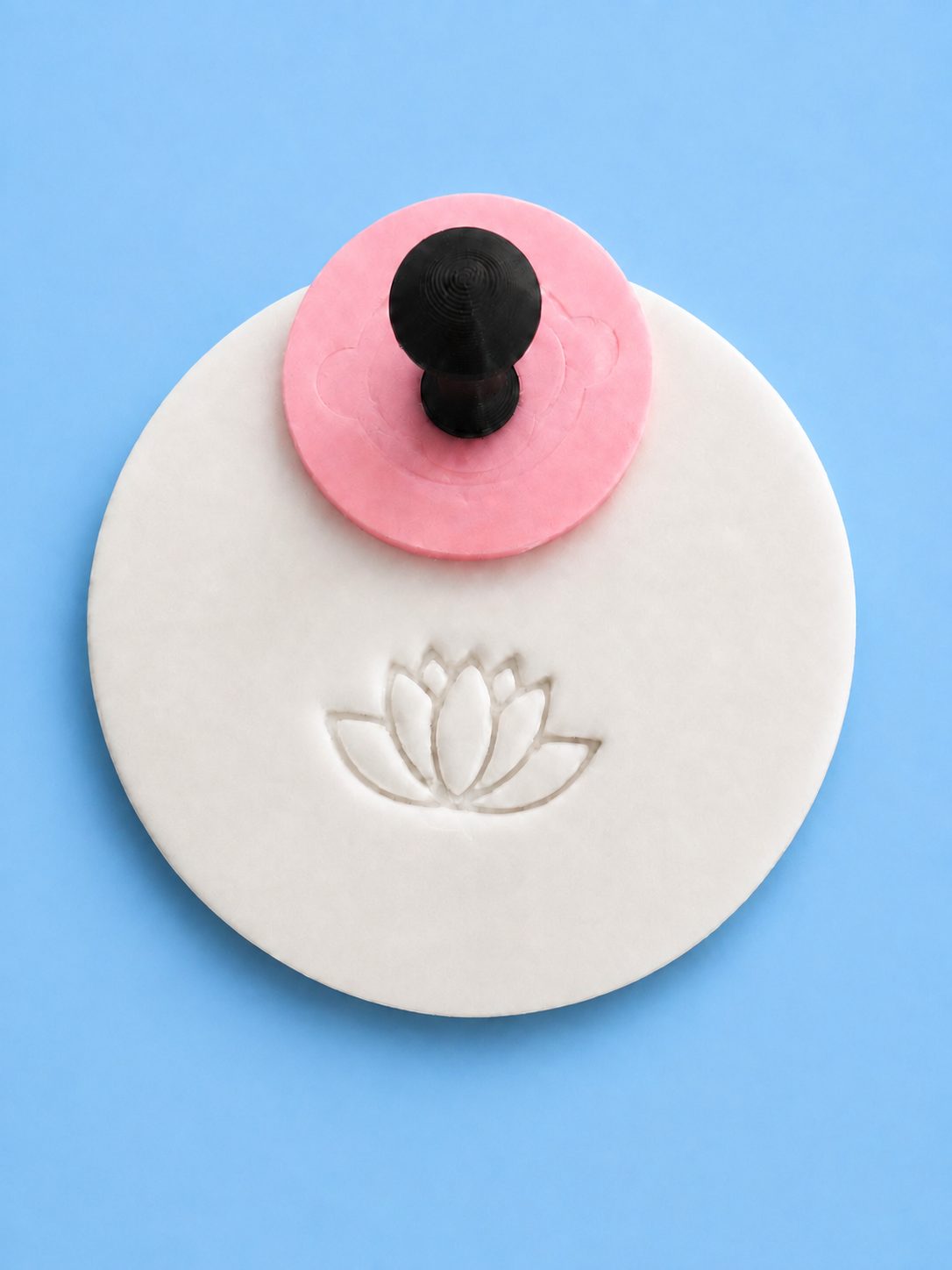 Diwali Lotus Deboss Stamp