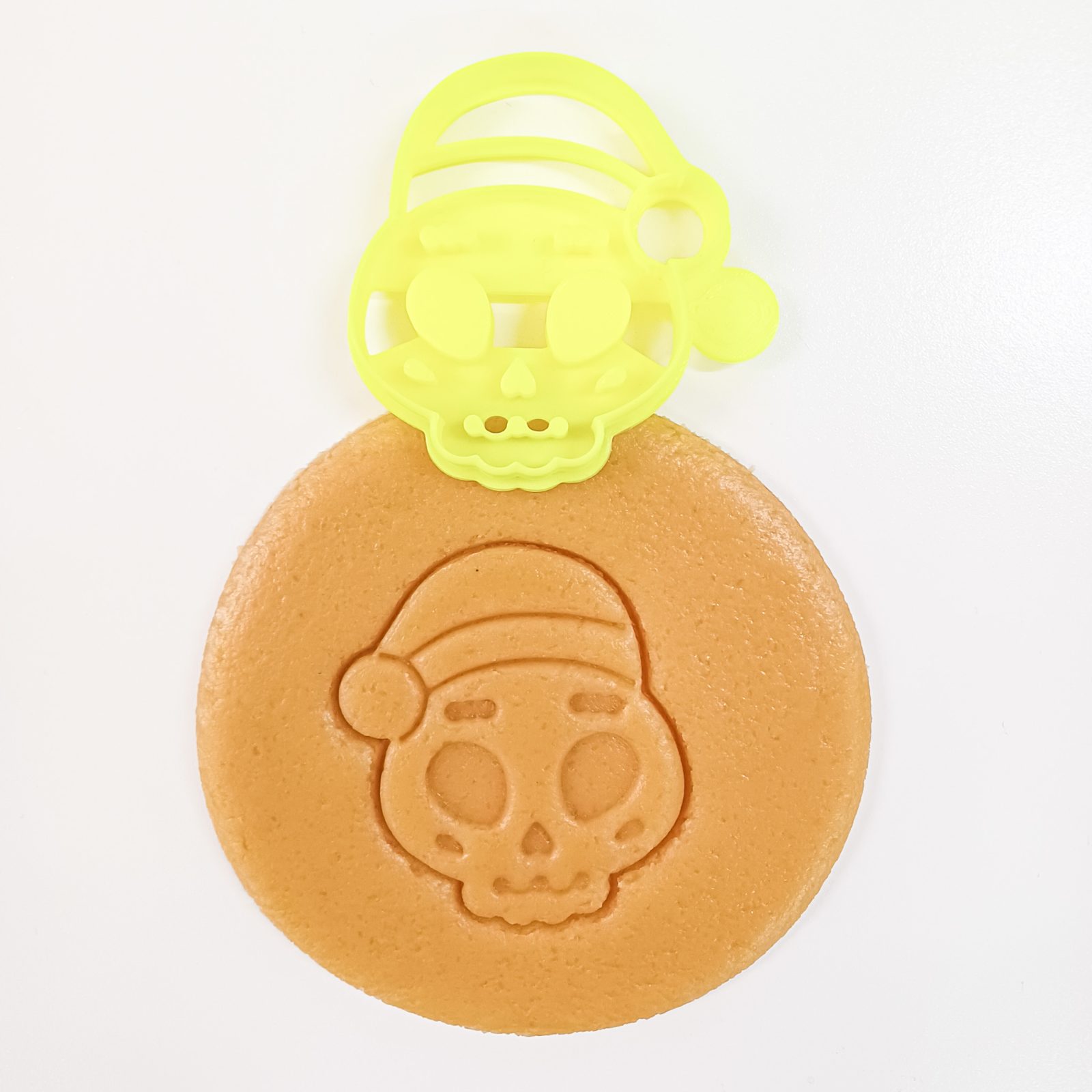 Skelly with Christmas Hat Cookie Cutter
