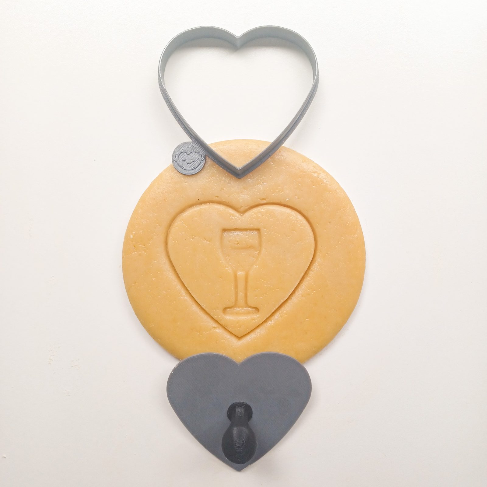 Heart with Wine Two Part Cookie Cutter