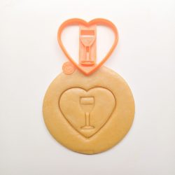 Heart With Wine Cookie Cutter
