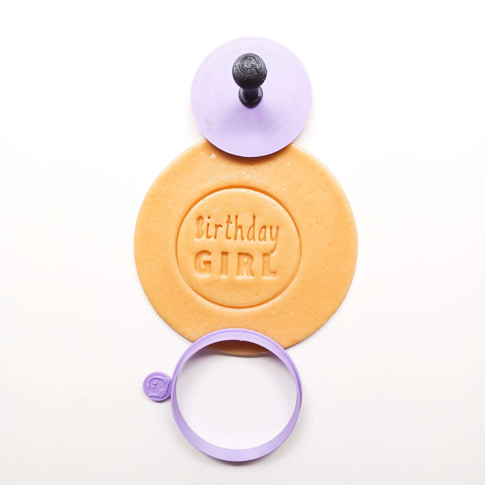 Birthday Girl Round Mini Cookie Cutter