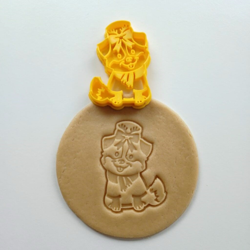 Dressed Up Christmas Dog Cookie Cutter