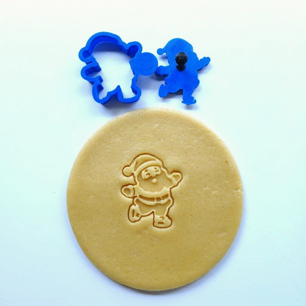 Ice Skating Santa Mini Cookie Cutter