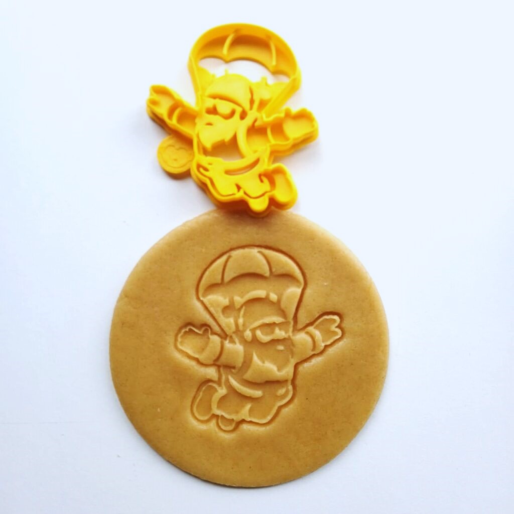 Sky Diving Santa Cookie Cutter